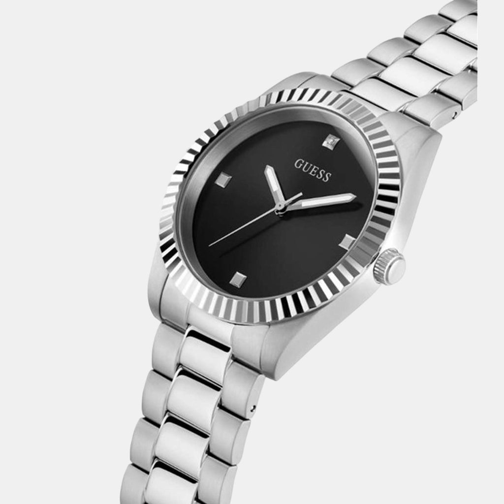 Men Quartz Black Dial Analog Stainless Steel Watch GW0542G1