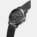 Gadget Men Quartz Black Dial Analog Stainless Steel Watch GW0538G3