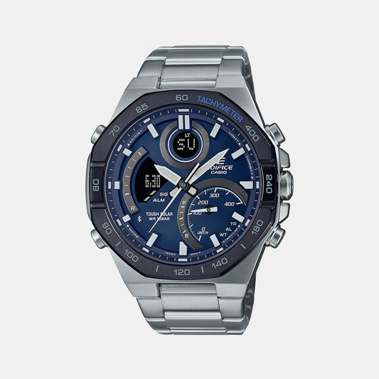 Male Blue Analog-Digital Stainless Steel Watch EX555