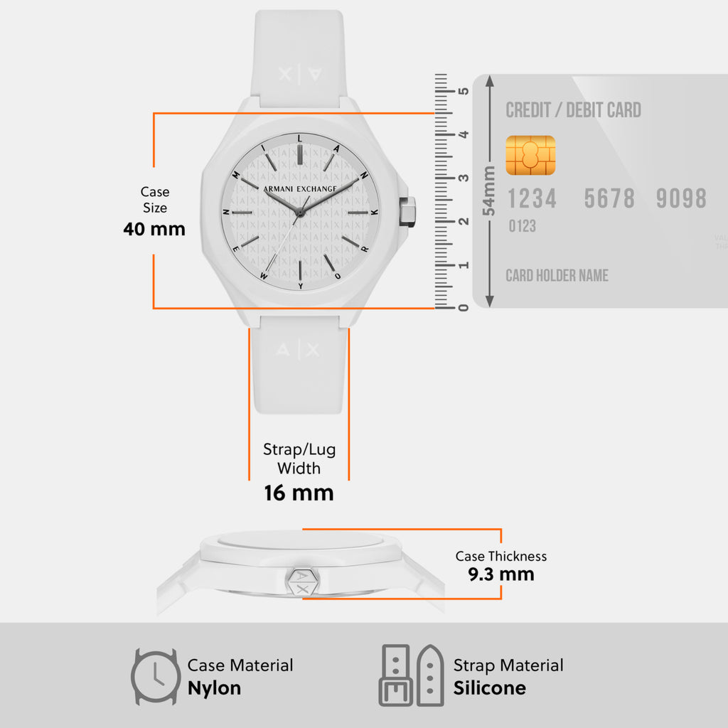 Armani Exchange Nylon Octagon watch