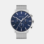 Obaku Round Blue Chronograph watch