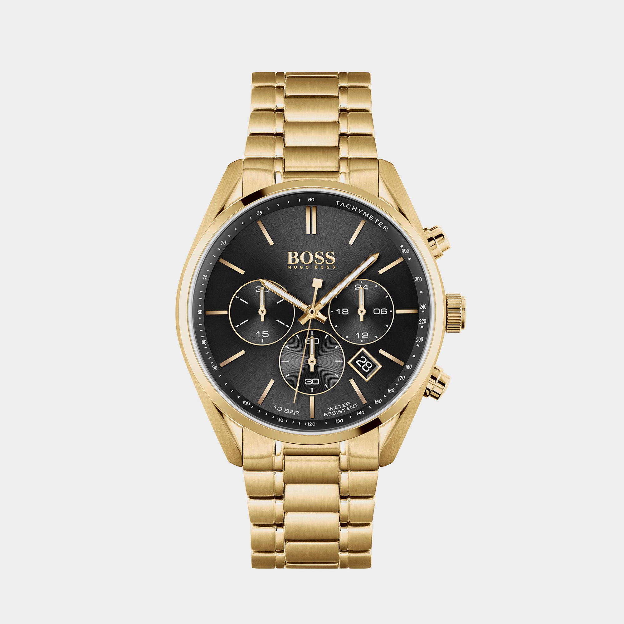 Boss Round Black Chronograph watch