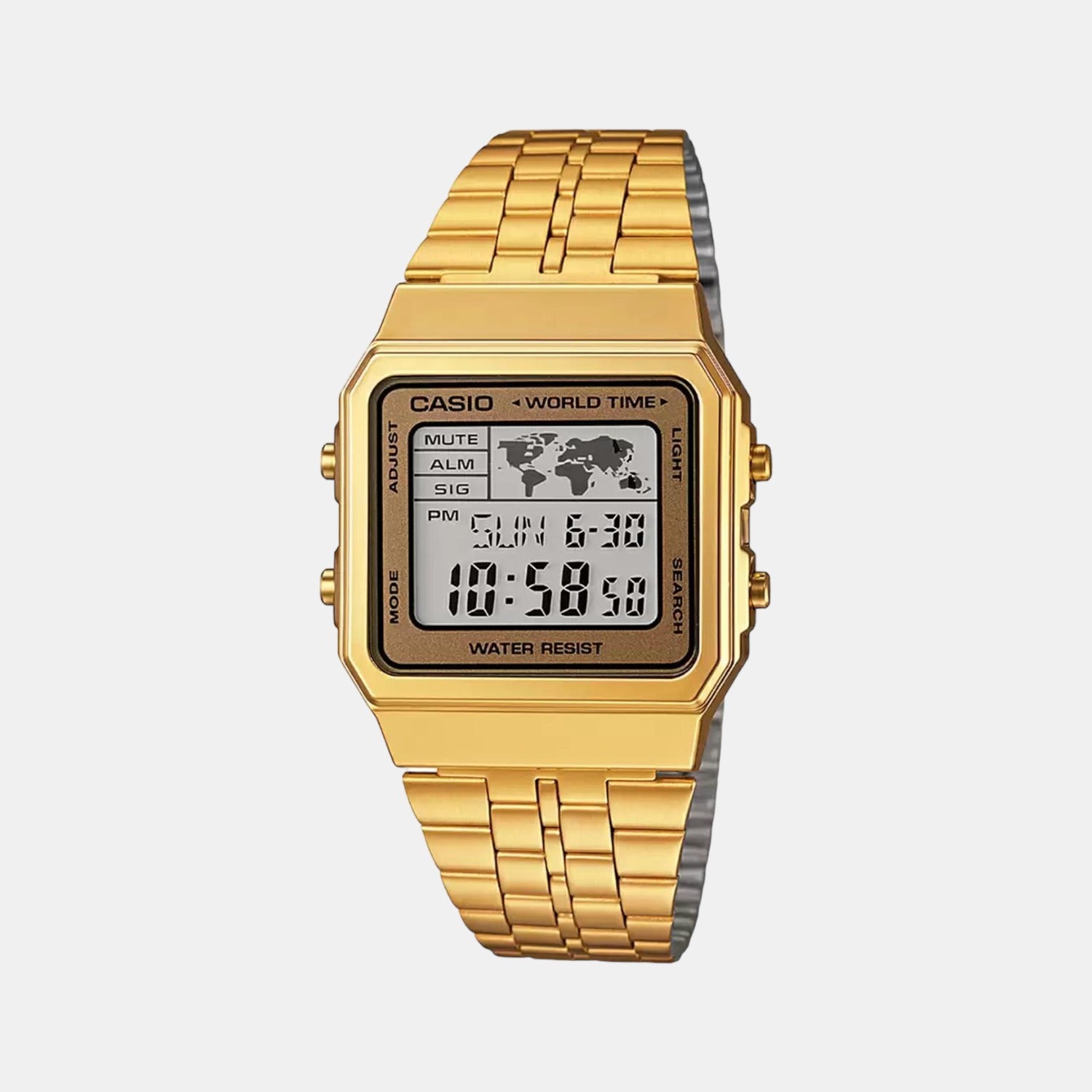 Casio Rectangular White Digital watch