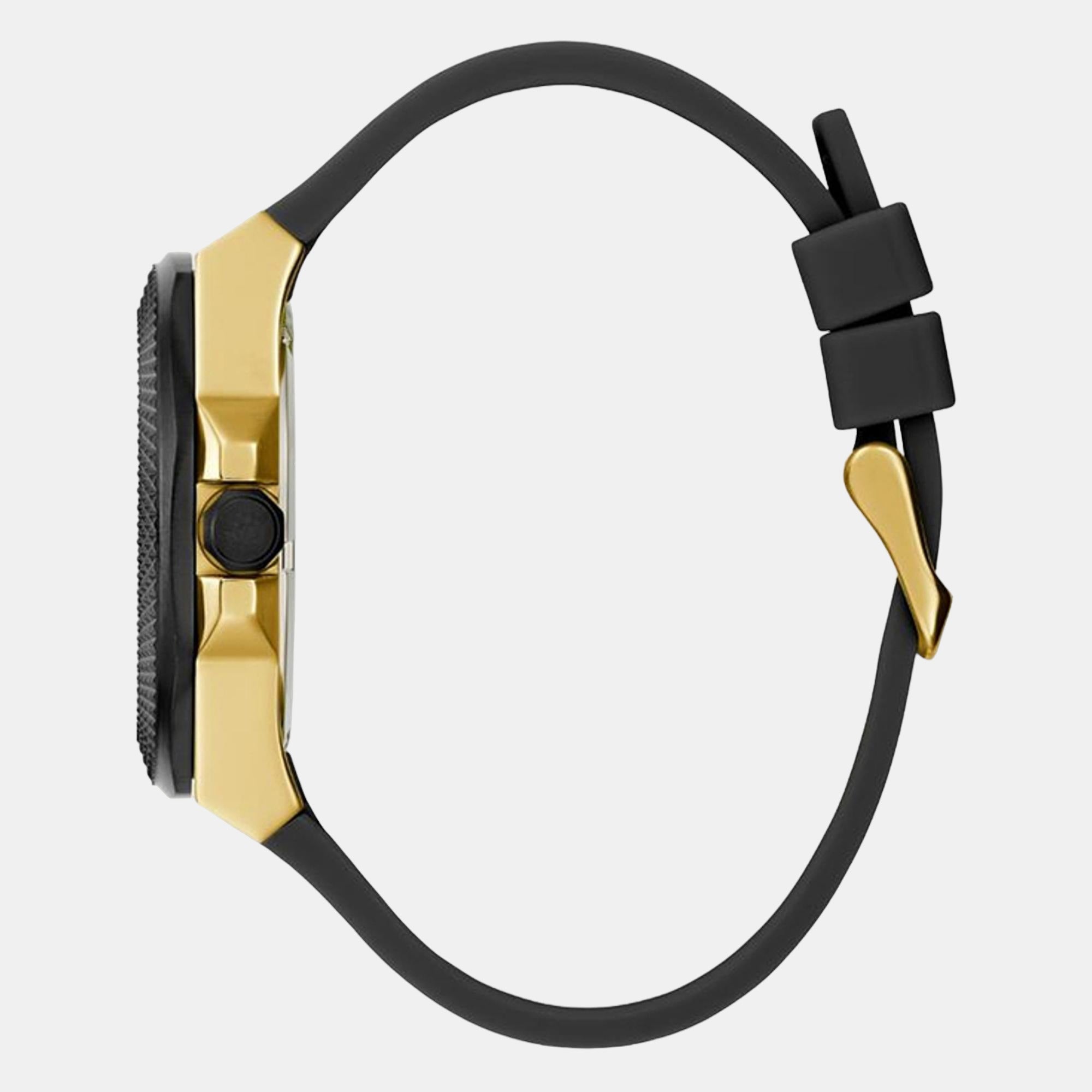 Front-Runner Men Quartz Black Dial Multi-Function Silicone Watch GW0577G2