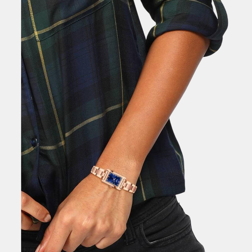 Classics Women Quartz Blue Dial Analog Stainless Steel Watch TWTL10603