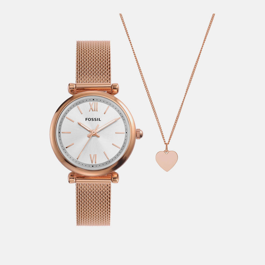 Fossil Round Silver Analog watch