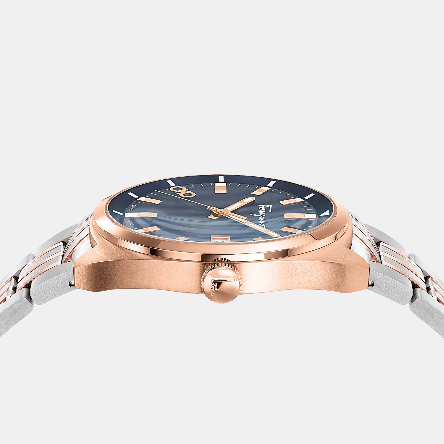 Ferragamo Men Round Blue watch