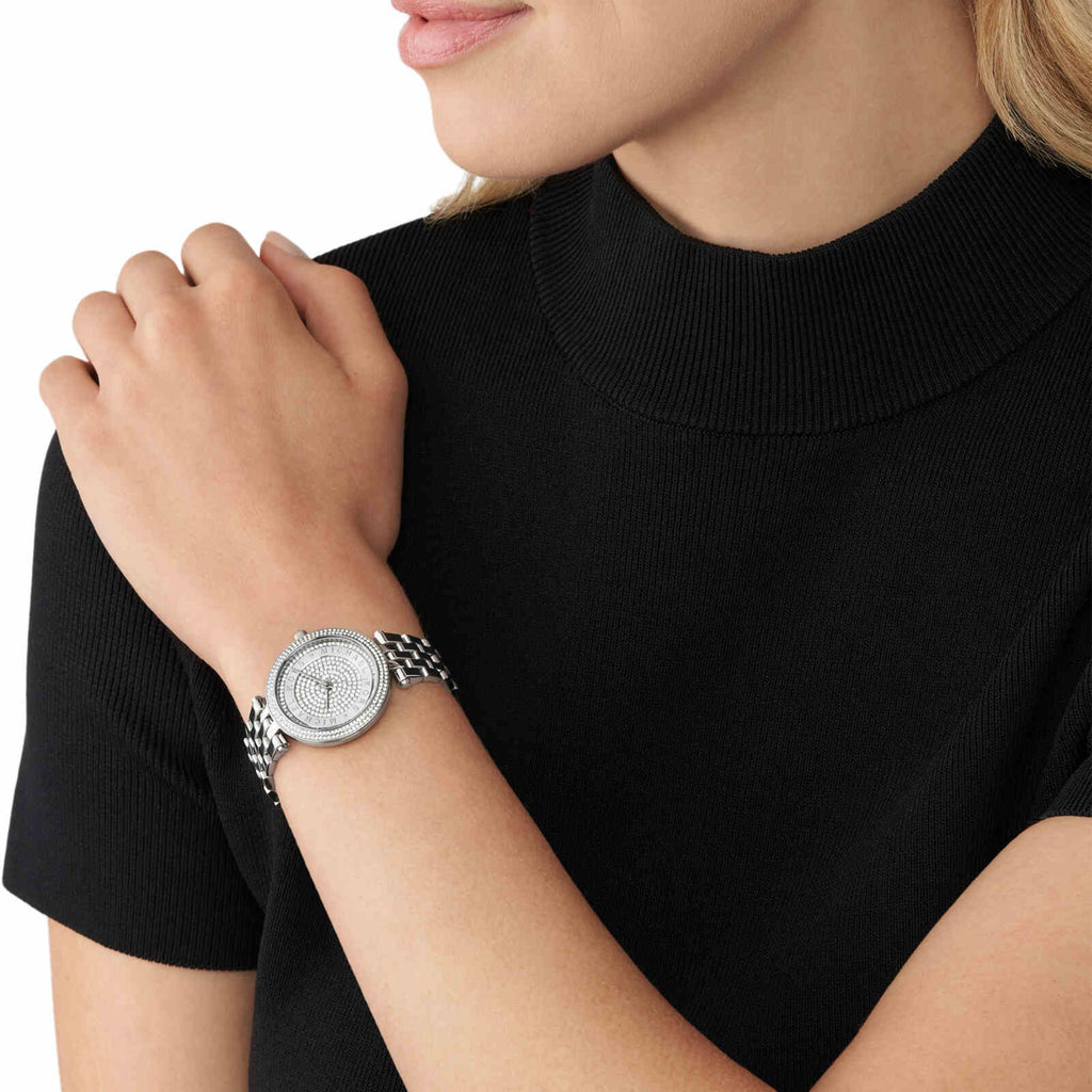 Michael Kors Women Round Silver watch