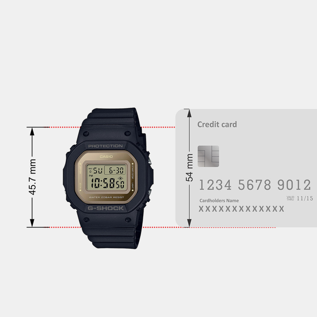 Casio Square Quartz Digital Women watch