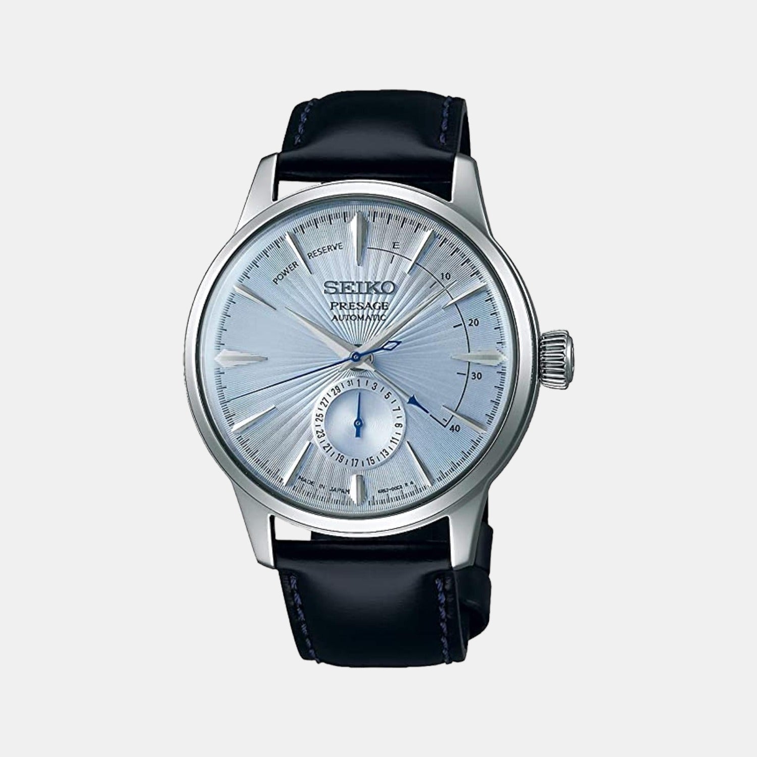 Seiko Presage Men Automatic Blue Dial Analog Leather Watch