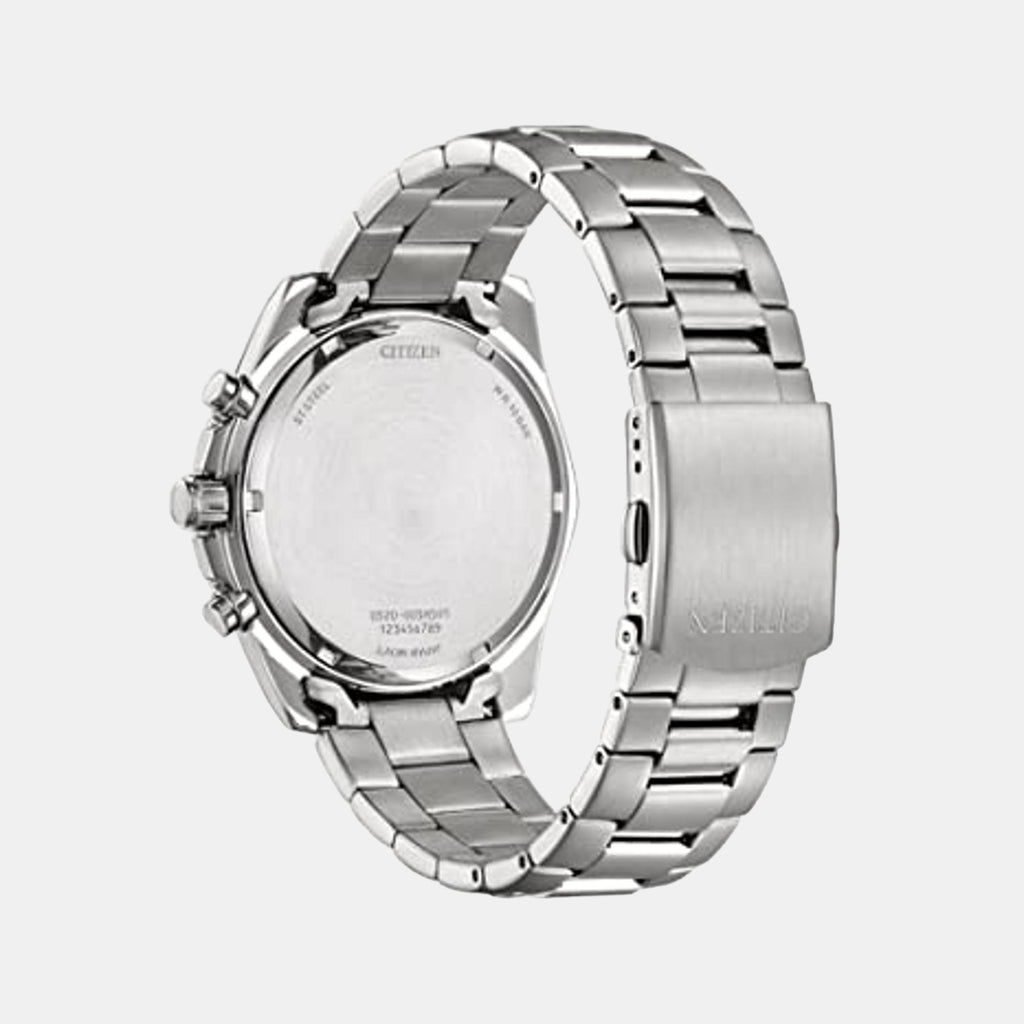 Men Quartz Blue Dial Chronograph Stainless Steel Watch AN8201-57L