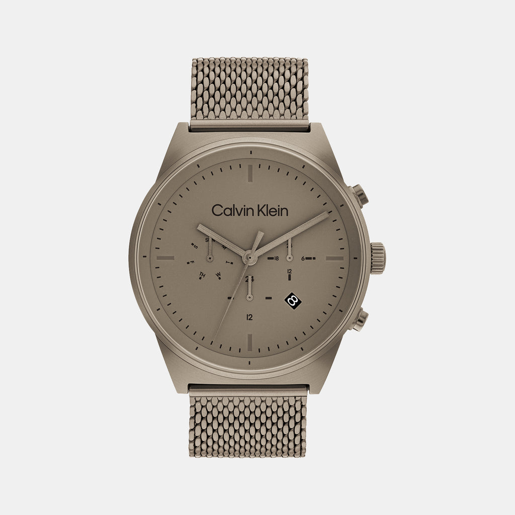 Calvin Klein Round Khaki Chronograph watch