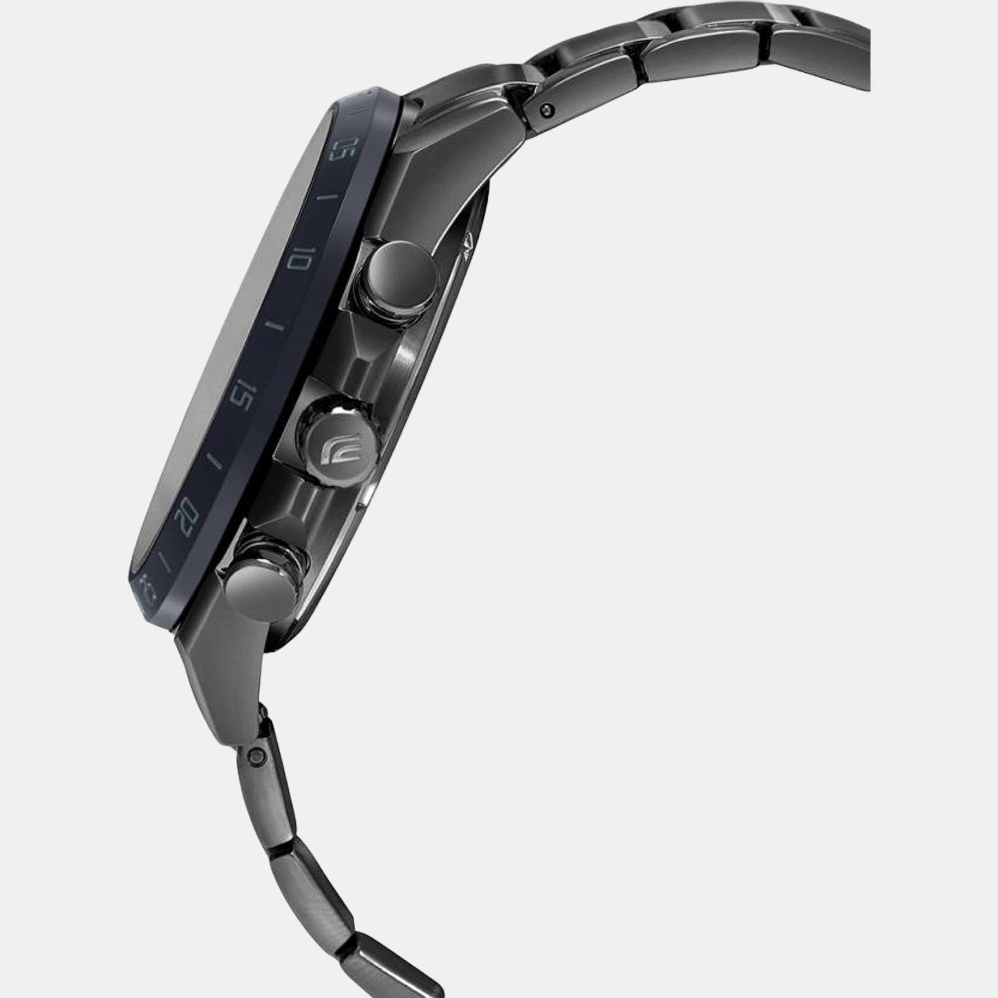 Edifice Men Quartz Black Dial Chronograph Stainless Steel Watch ED568