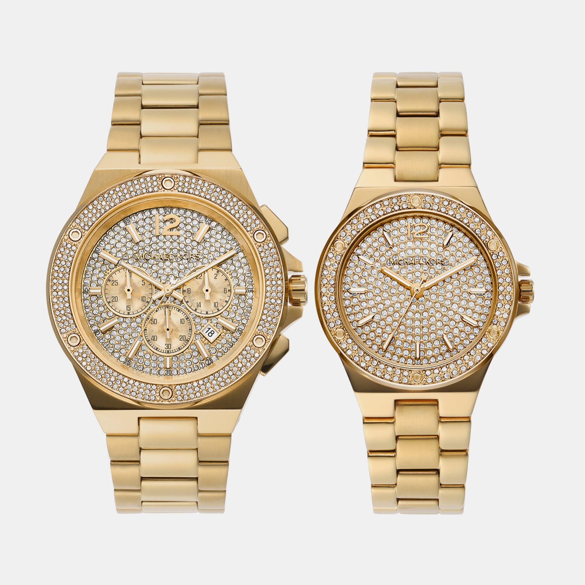 Male Gold Chronograph Stainless Steel Watch MK1061SET