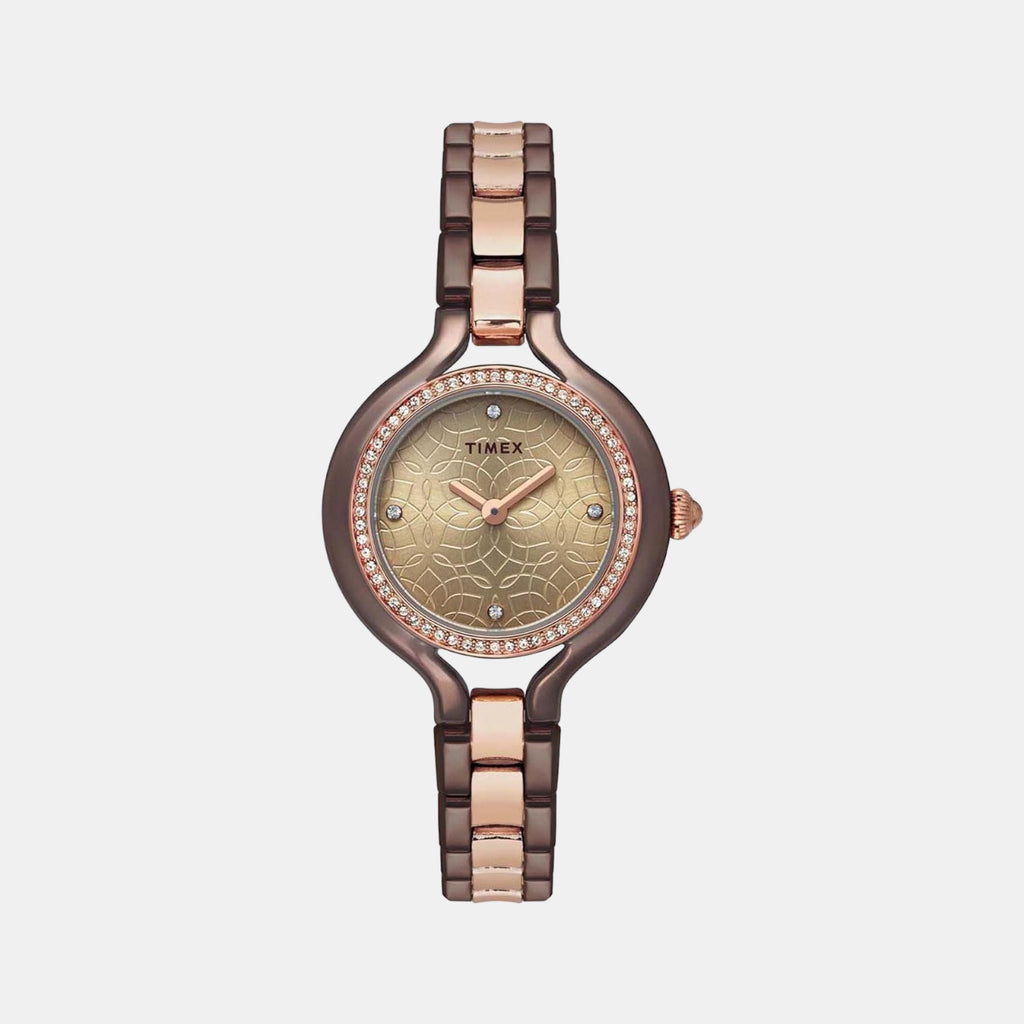 Timex Round Rose Gold Analog watch