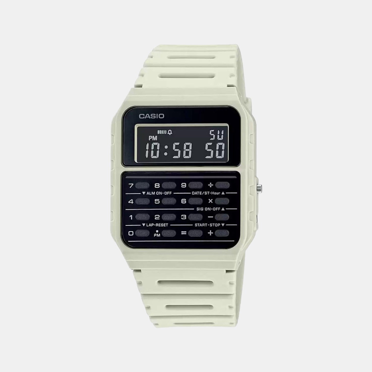 Casio Rectangular White Digital watch