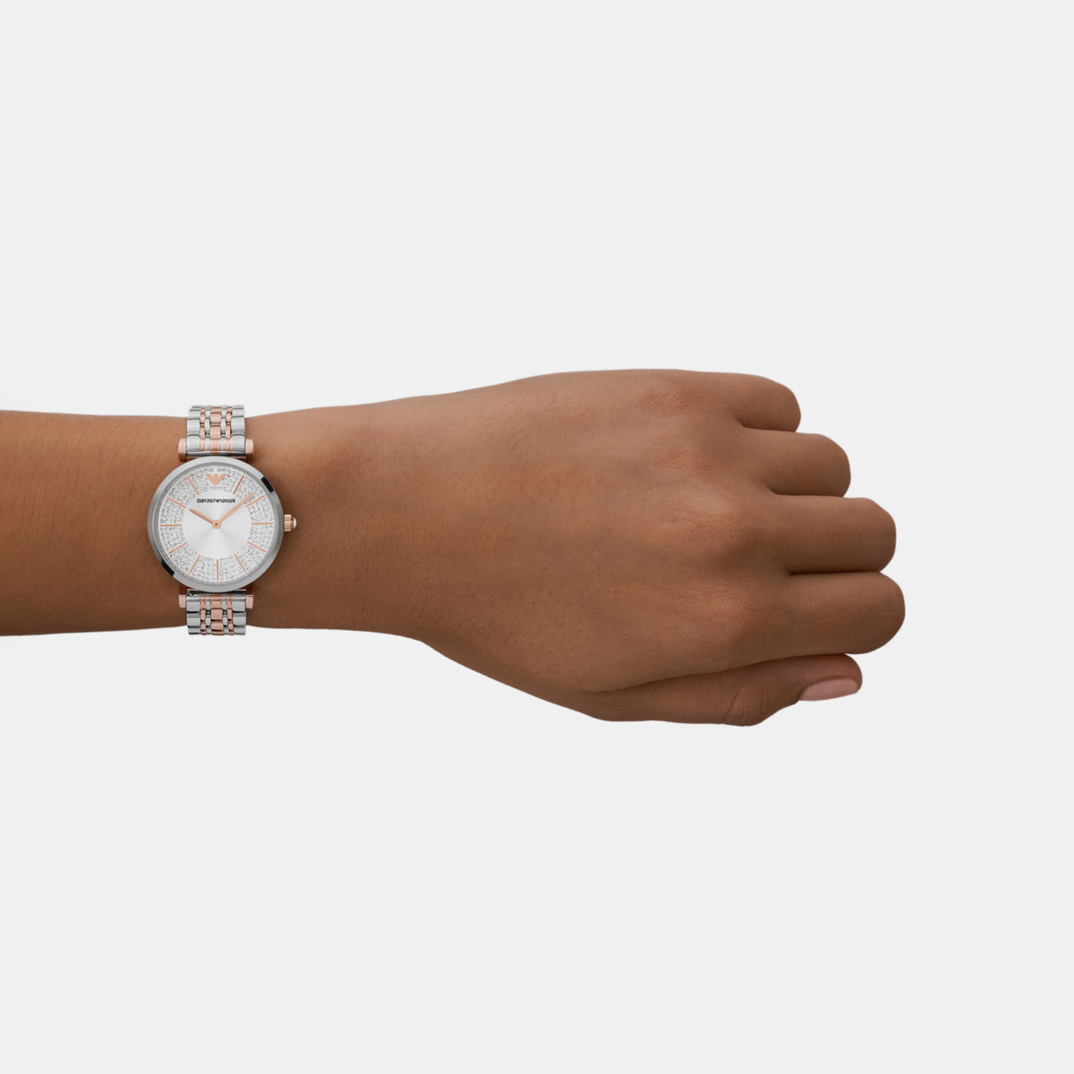 Emporio Armani Women Round Silver watch