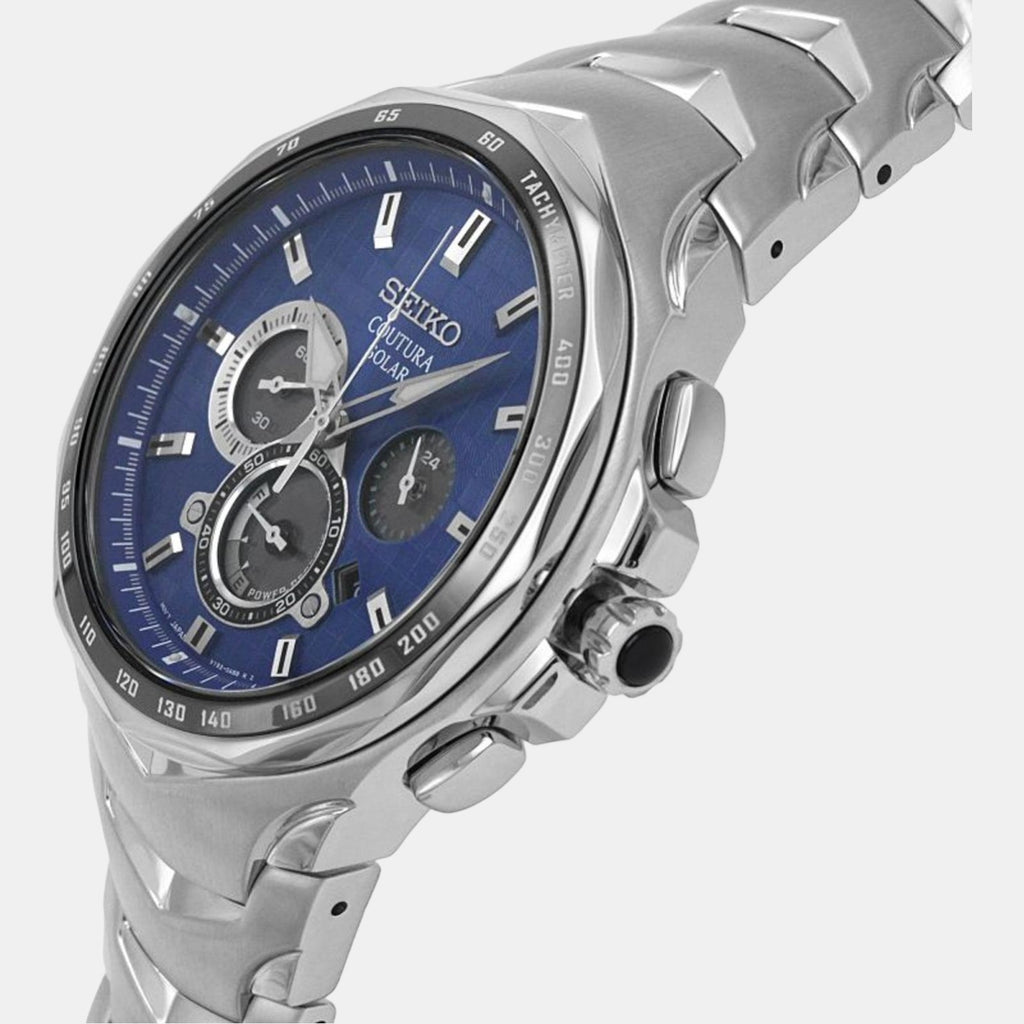 Seiko Men Round Blue watch