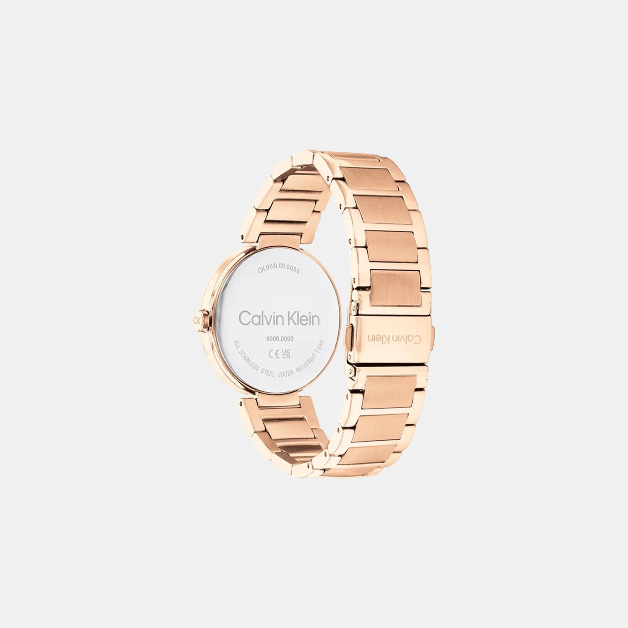 Ck Sensation Women Quartz White Dial Analog Stainless Steel Watch 25200253