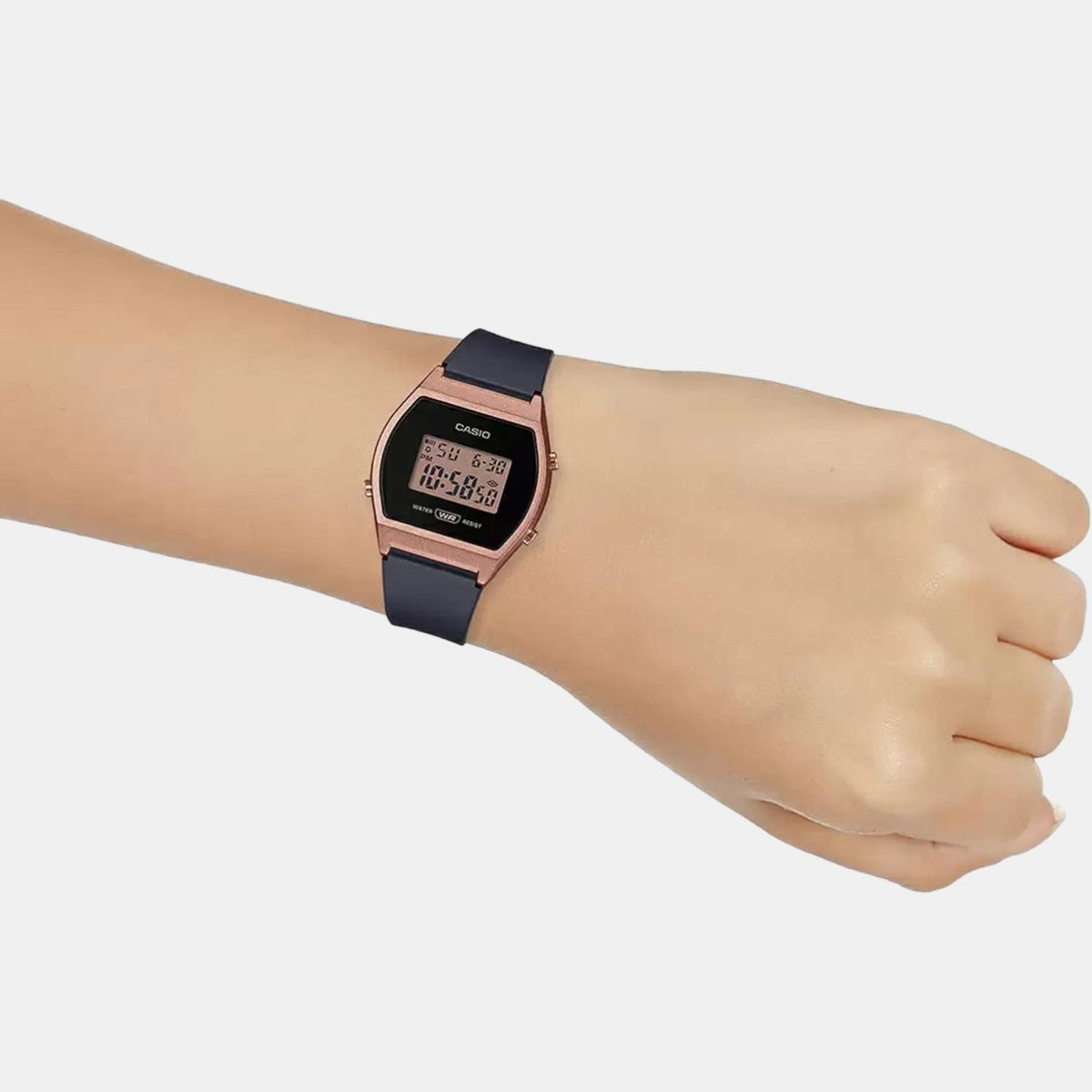 Youth Women Quartz Rose Gold Dial Digital Resin Watch D214