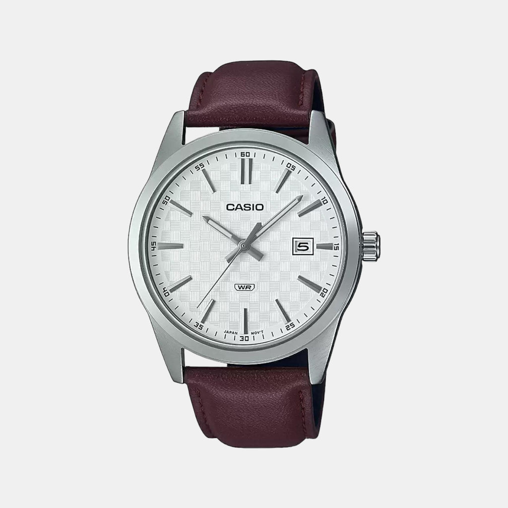Casio Round White Analog watch