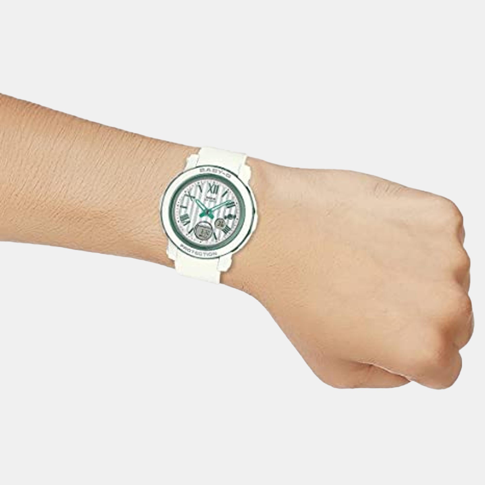 Baby-G Men Quartz White Dial Analog-Digital Resin Watch B233