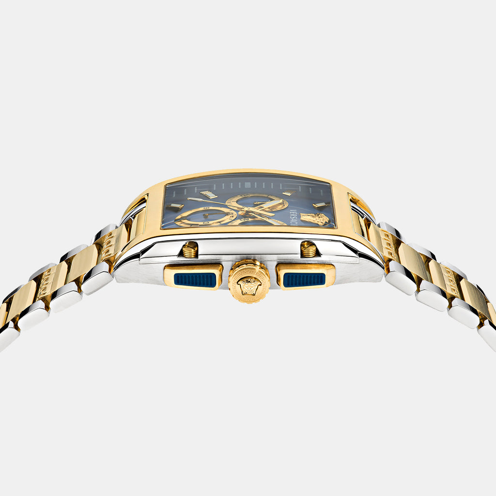 Versace Men Tonneau Blue watch