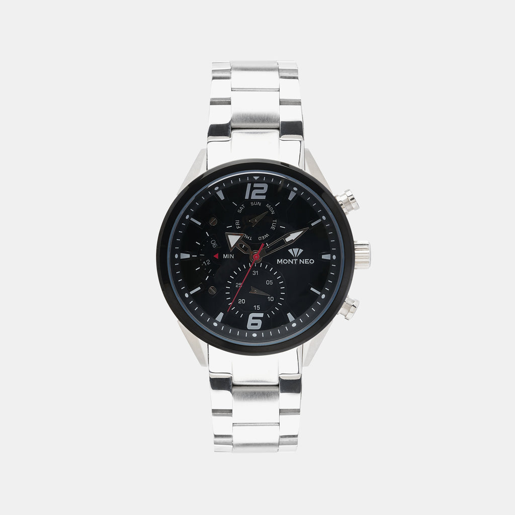 Mont Neo Round Black Chronograph watch