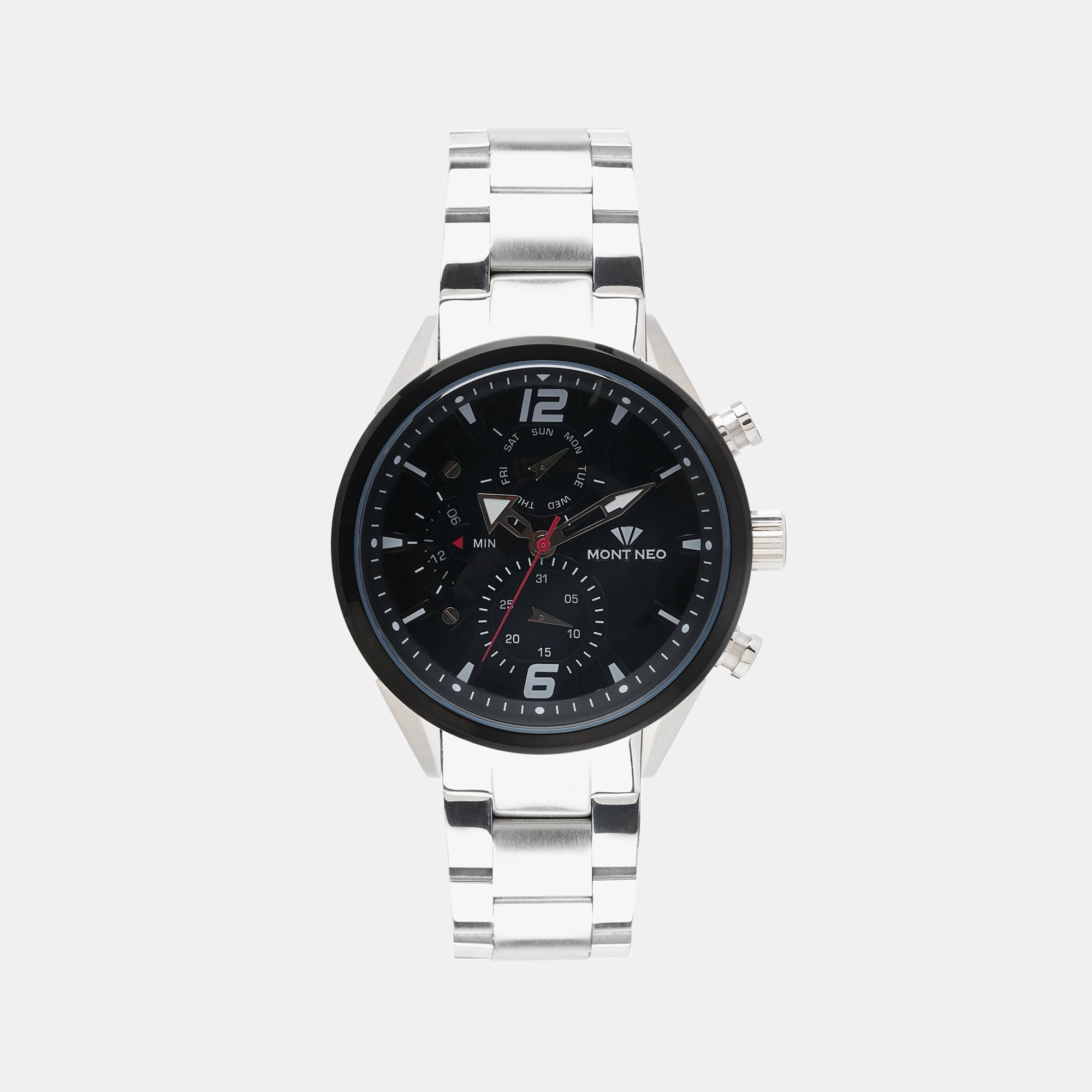 Mont Neo Round Black Chronograph watch
