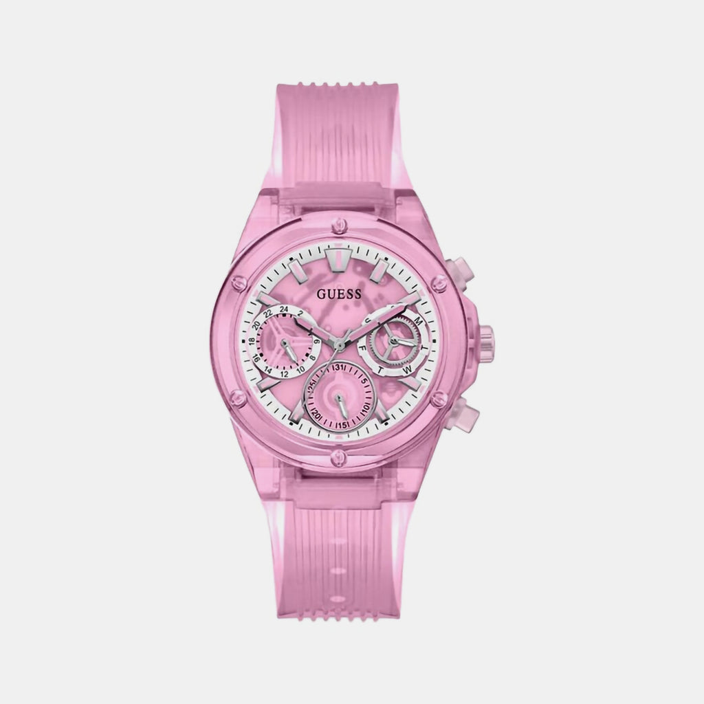 Guess Round Pink Analog watch