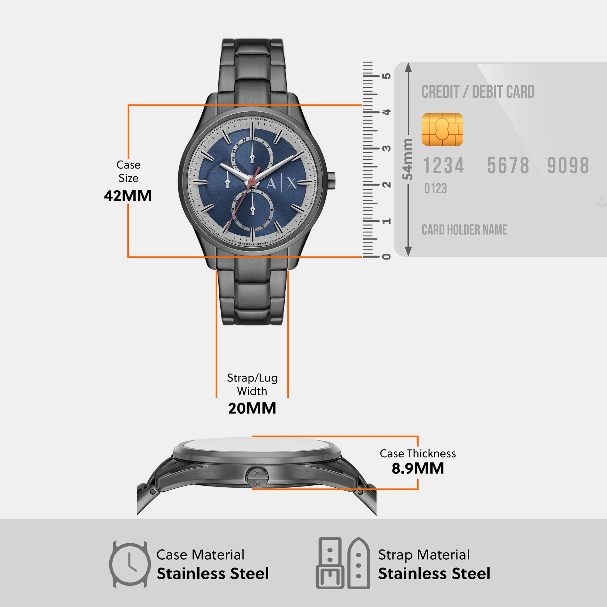 Armani Exchange 30 mm Grey Quartz watch