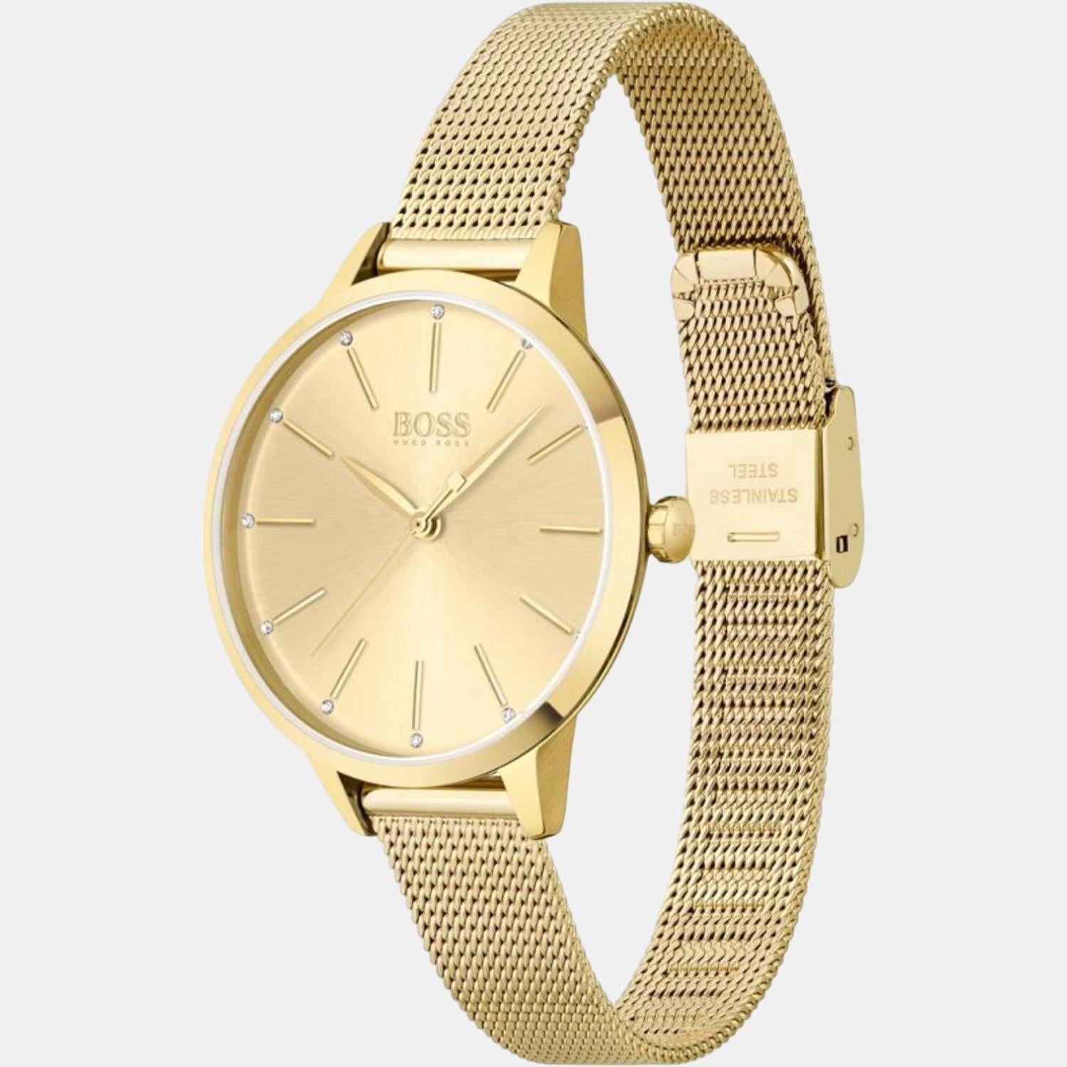 Boss Women Round Gold watch