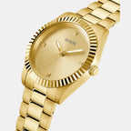 Connoisseur Round Men Quartz Gold Dial Analog Stainless Steel Watch GW0542G2