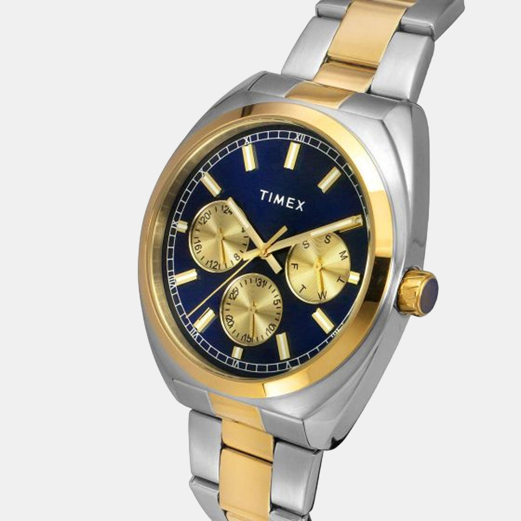 E Class Men Quartz Blue Dial Multi-Function Stainless Steel Watch TWEG22301