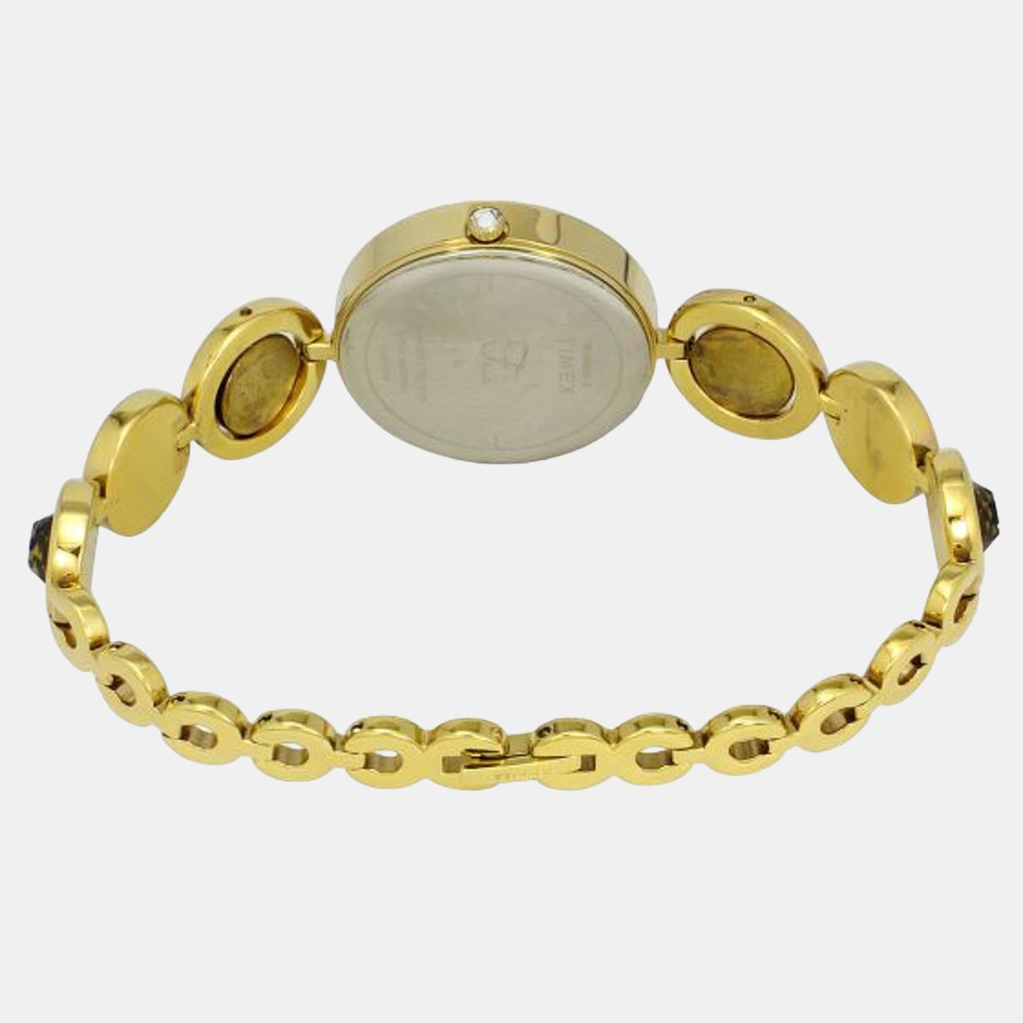 Fria Women Quartz Silver Dial Analog Brass Watch TWEL16400