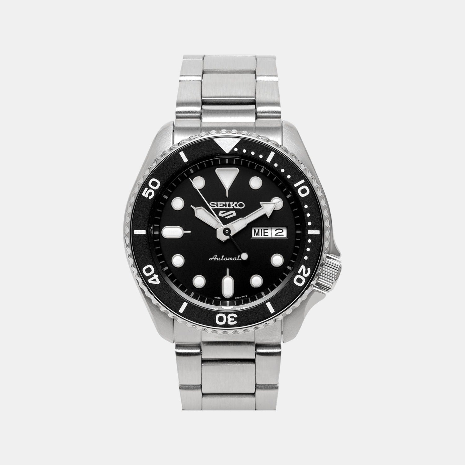 Male Black Analog Stainless Steel Automatic Watch SRPD55K1