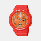 Casio Round Orange Analog-Digital watch