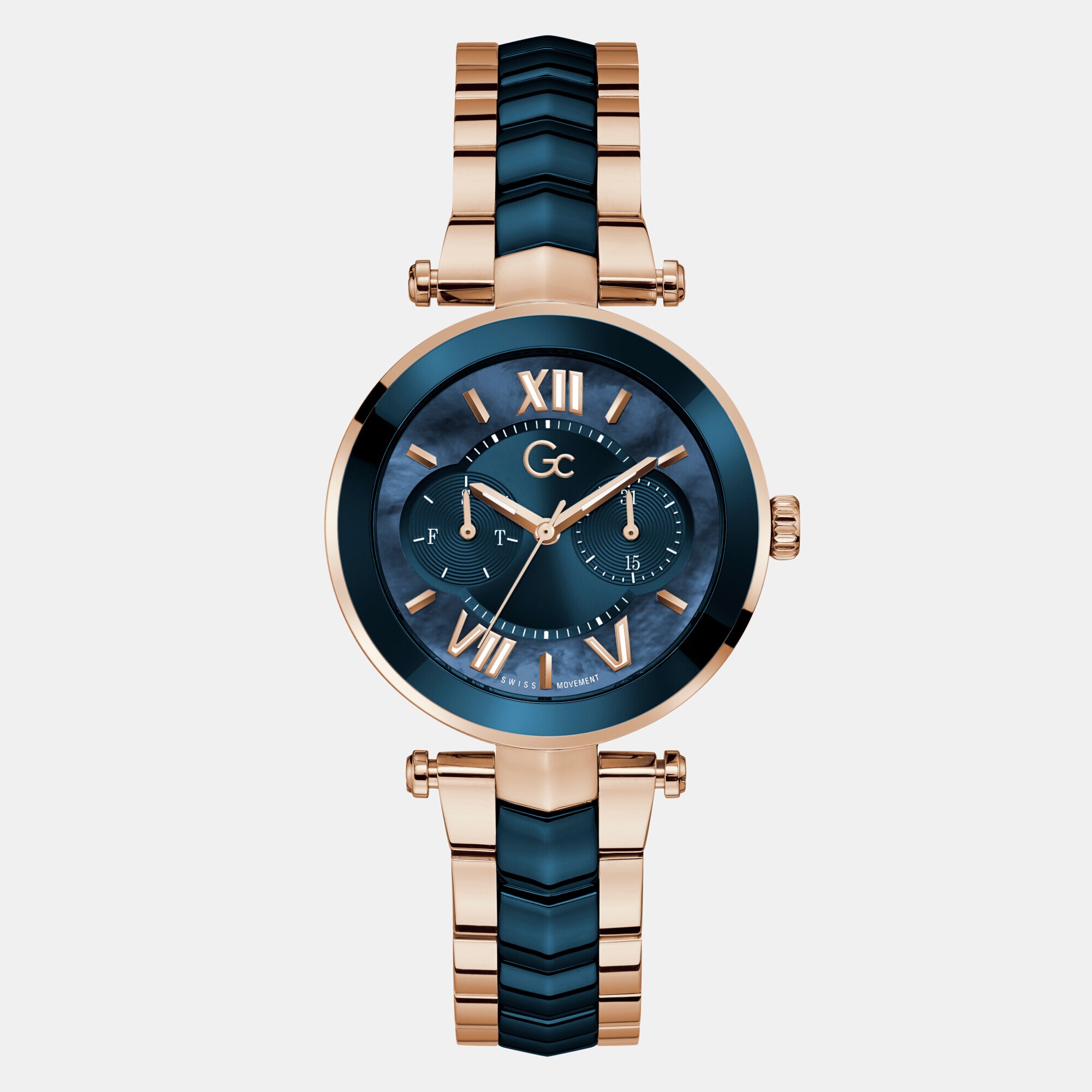 GC Round Blue Analog watch