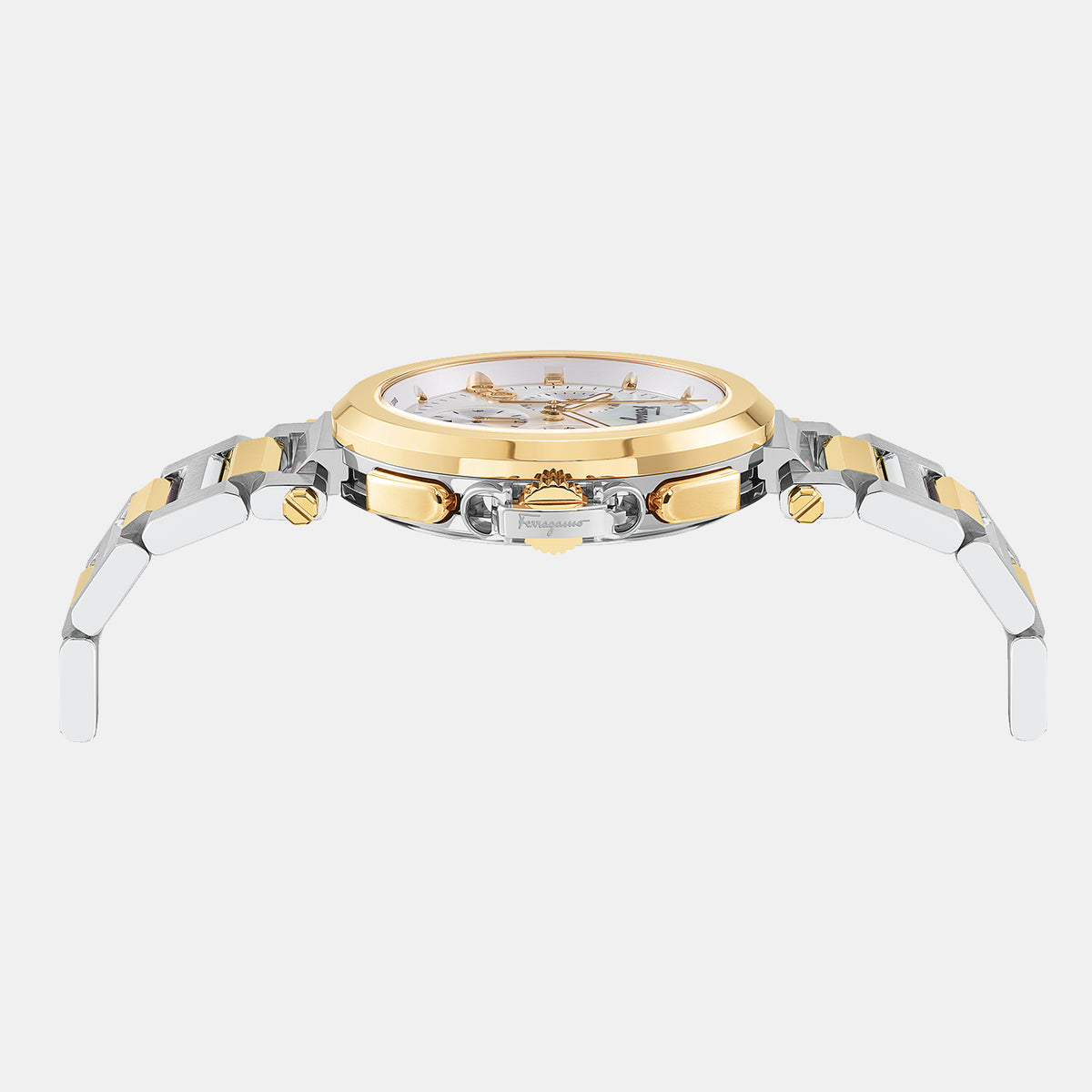 Ferragamo Women Round Mother Of Pearl watch