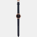 Sheen Women Quartz Black Dial Analog Leather Watch SH207