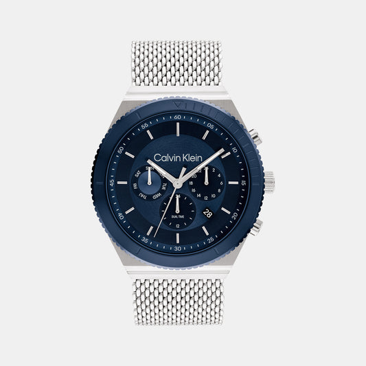 Male Blue Chronograph Mesh Watch 25200305