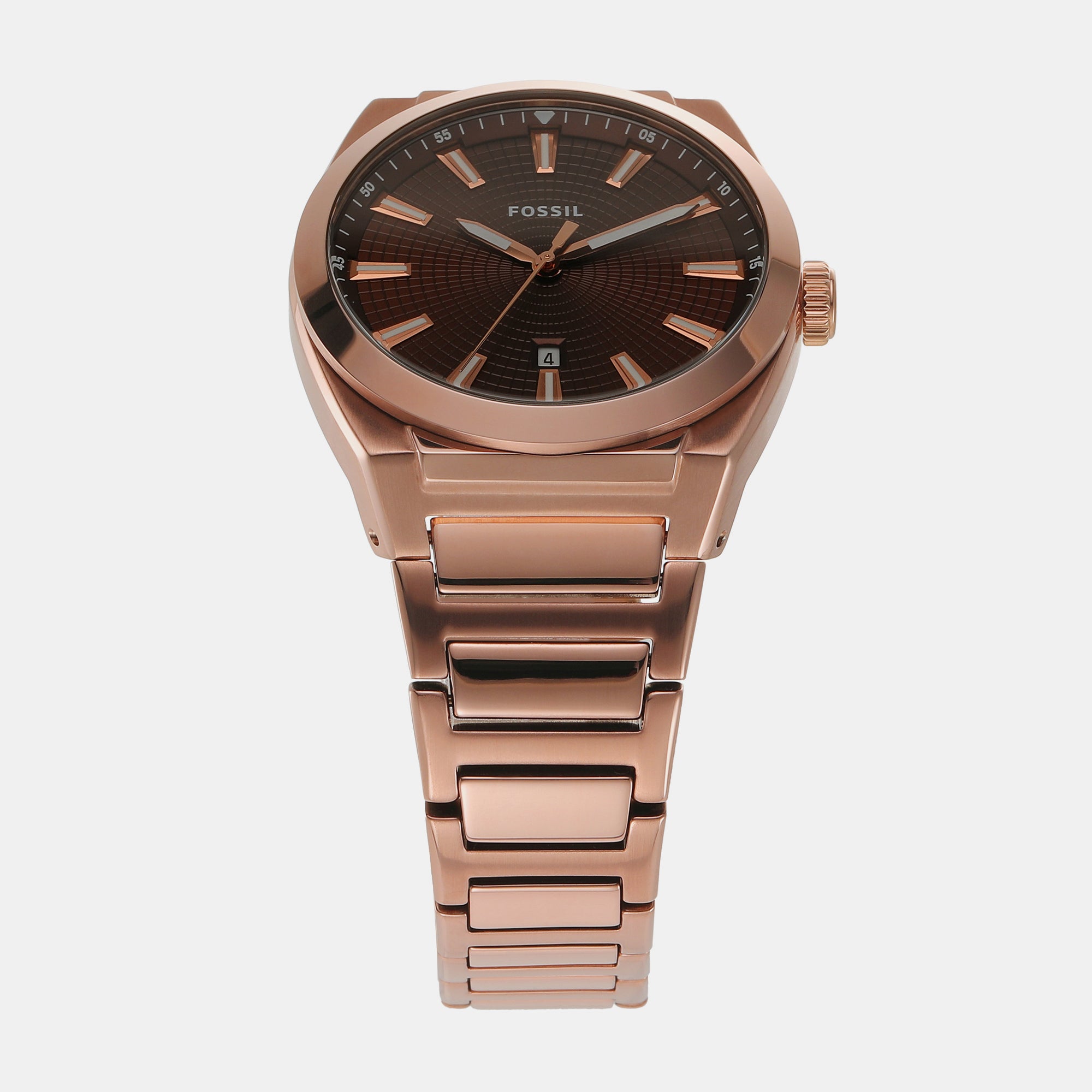 Male Brown Analog Stainless Steel Watch FS6028 – Just In Time