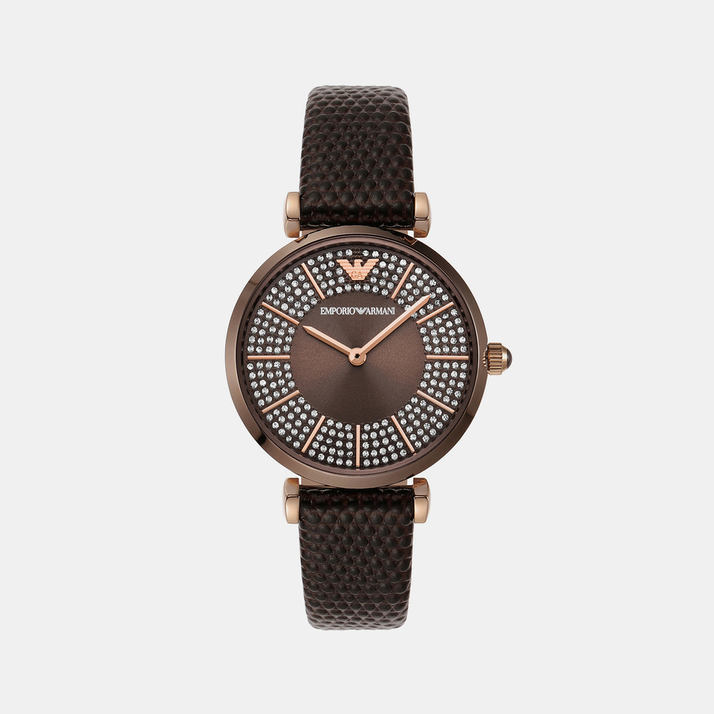 Emporio Armani Round Brown Analog watch