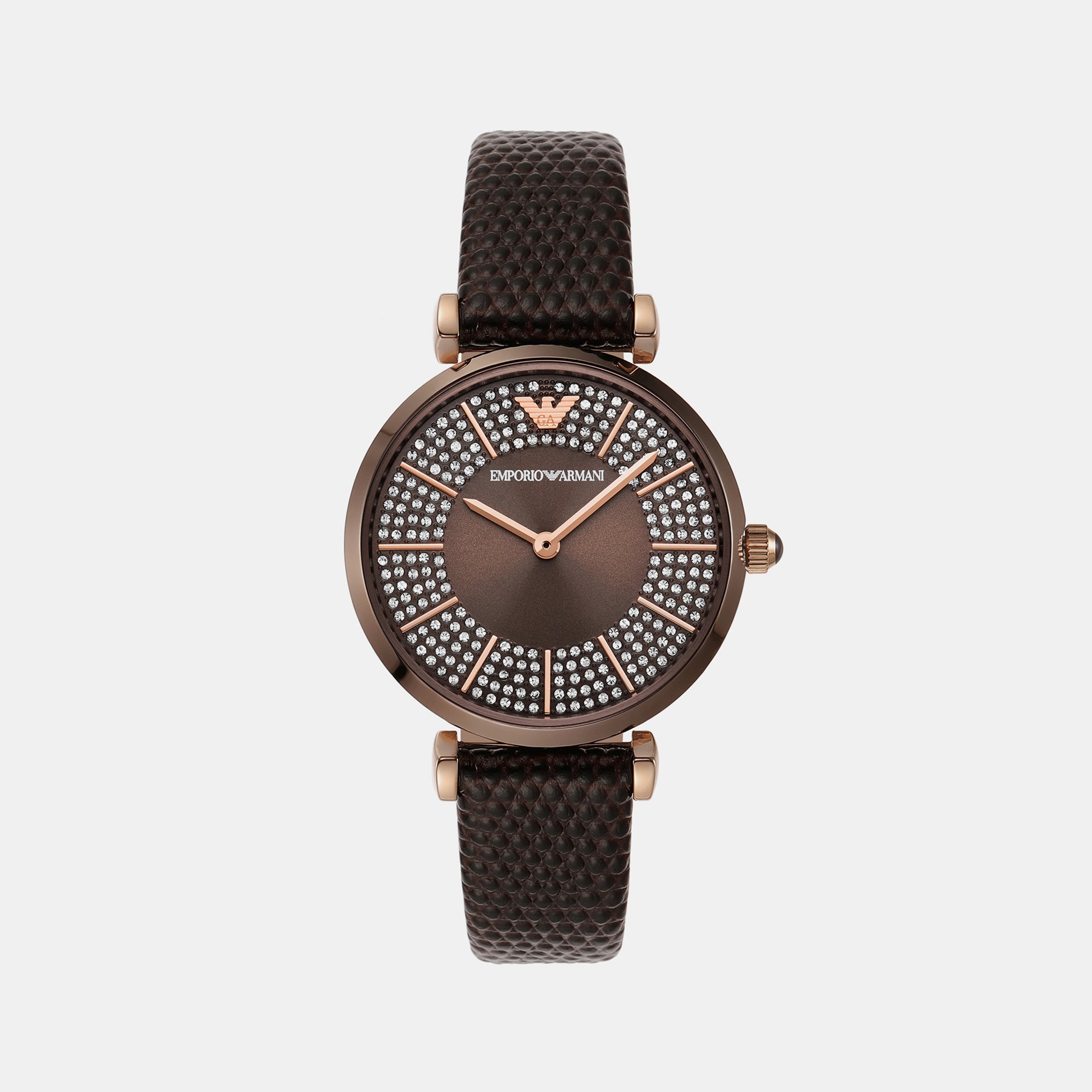 Emporio Armani Round Brown Analog watch