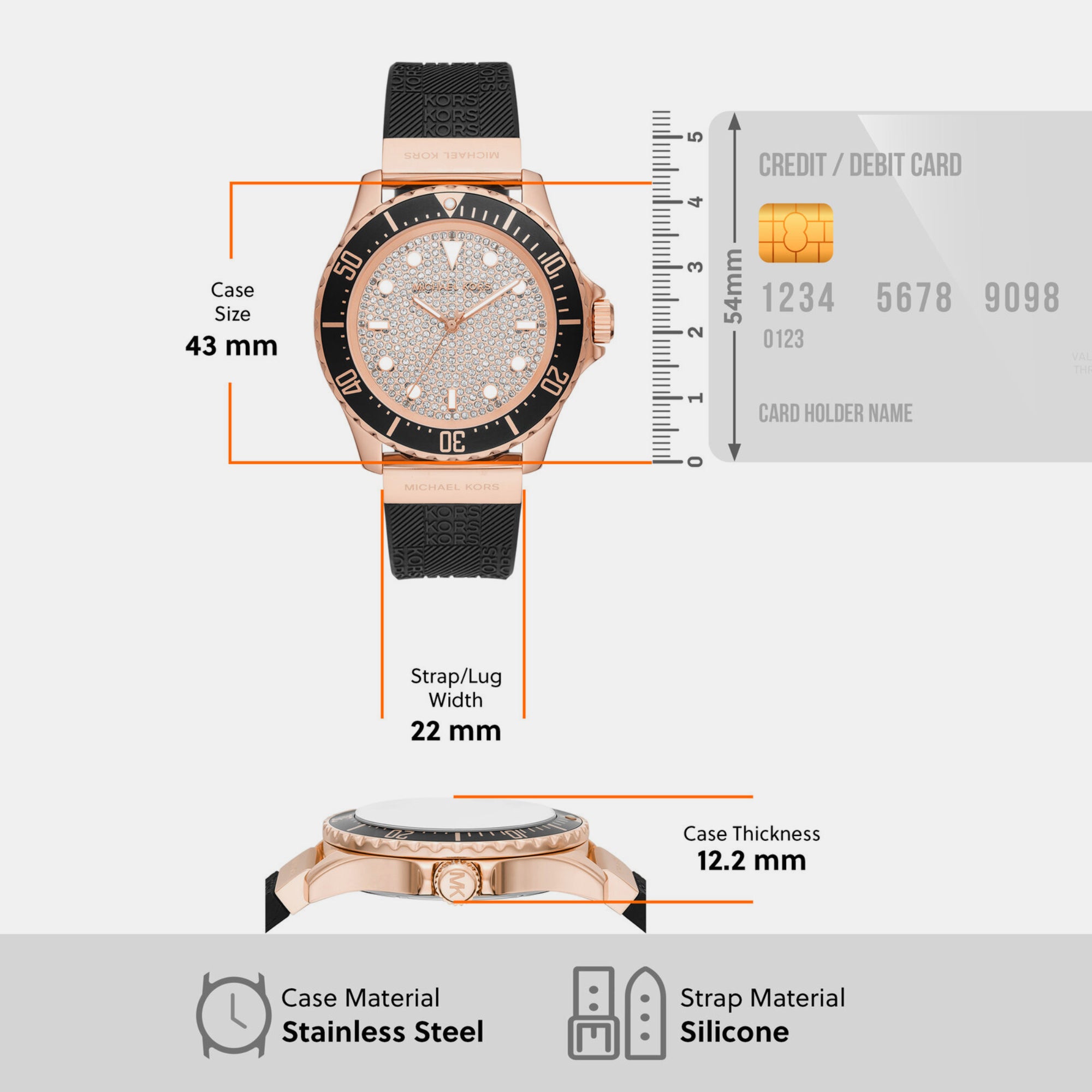 Michael Kors Stainless Steel Round watch