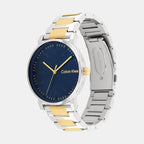 Ck Slate Men Quartz Blue Dial Analog Stainless Steel Watch 25200258