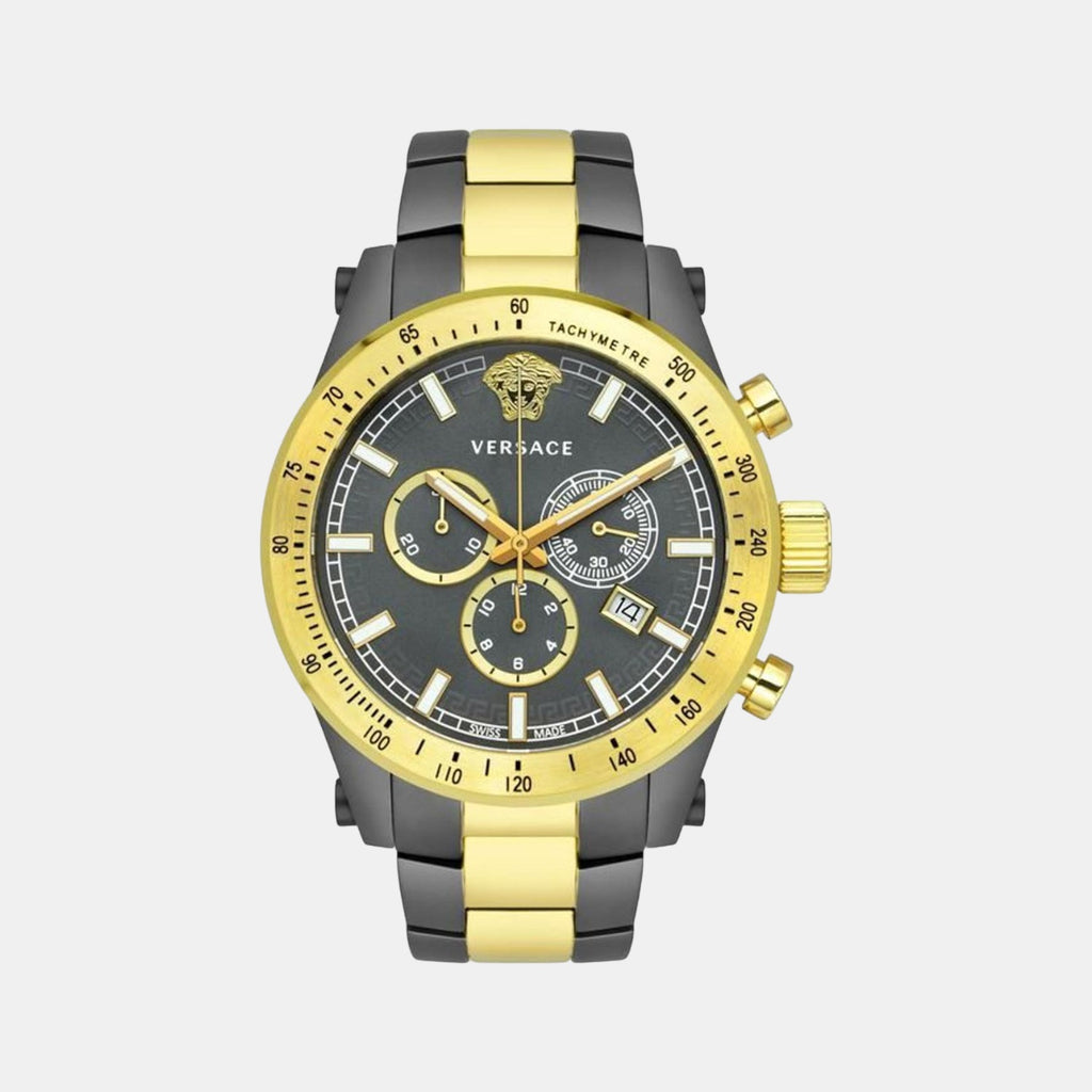 Versace Round Grey Chronograph watch