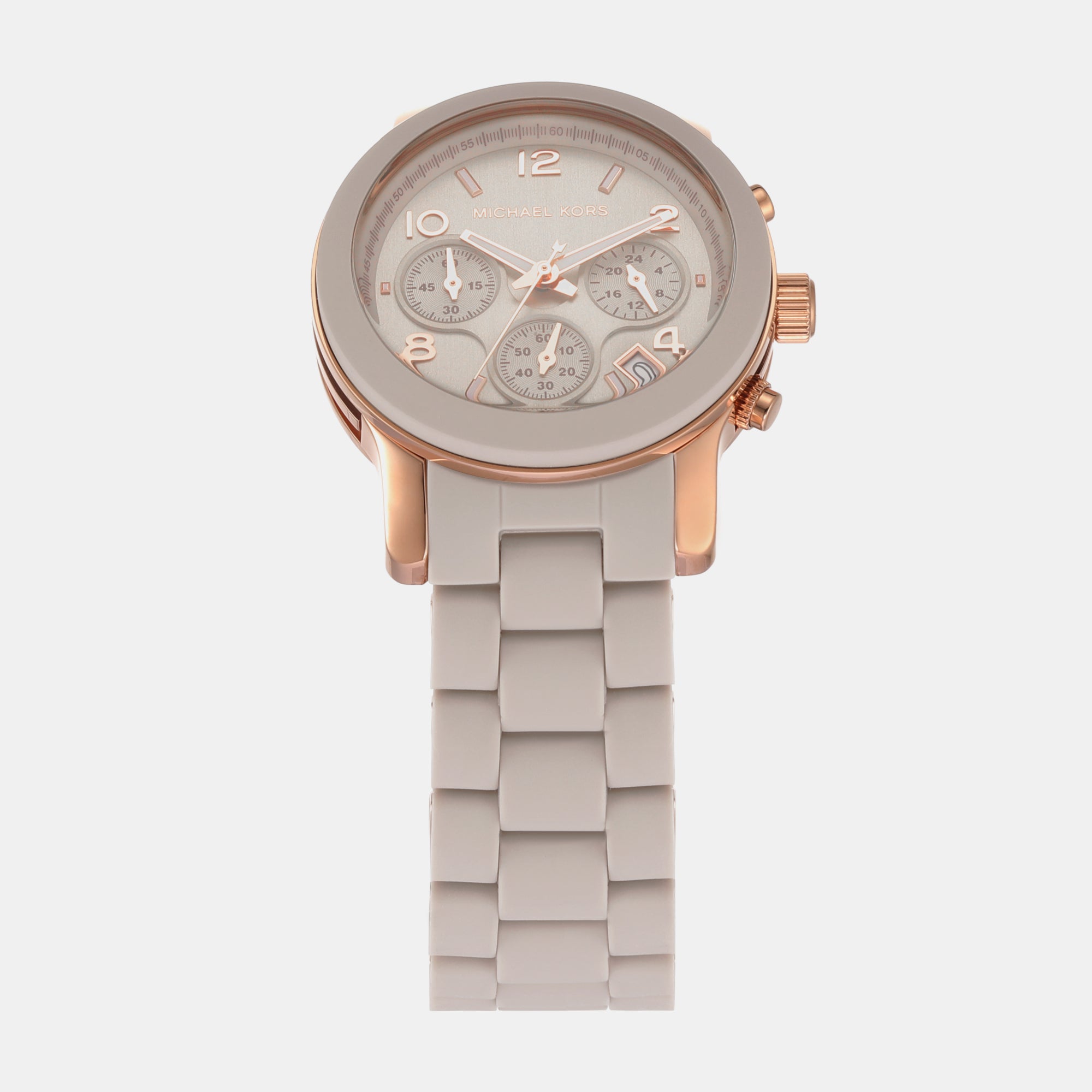 Female Runway Chronograph Rose Gold-Tone Stainless Steel and Wheat