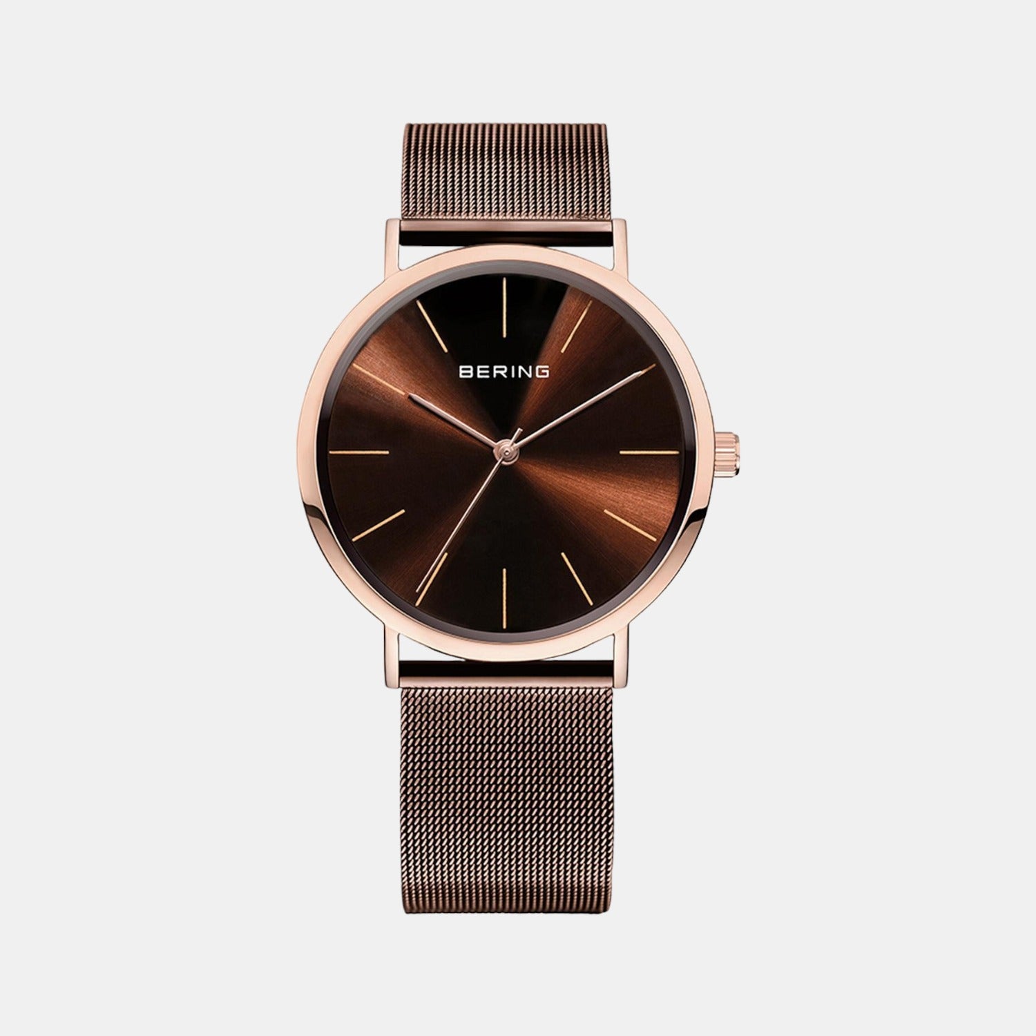 Bering Round Brown Analog watch