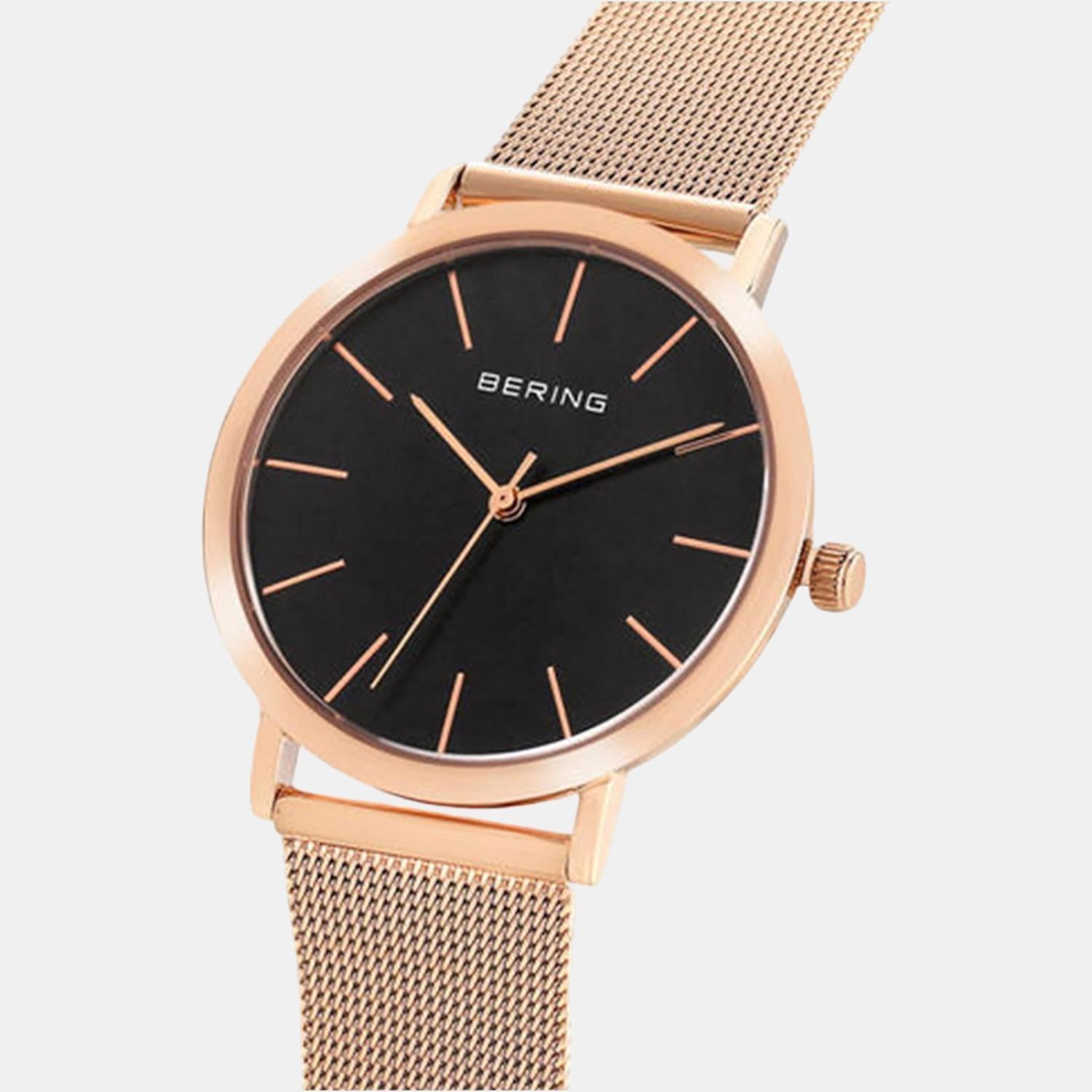 Bering Women Round Silver watch
